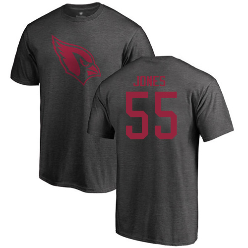 Arizona Cardinals Men Ash Chandler Jones One Color NFL Football #55 T Shirt